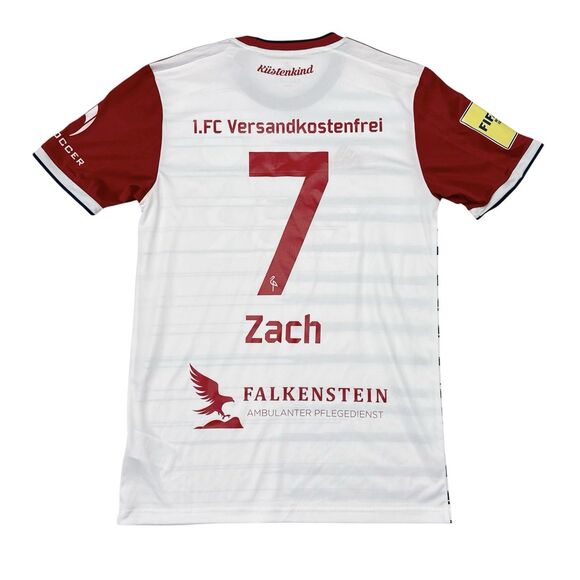 Cagliari Calcio Football Club Soccer Jersey Size Small White Red Italy NEW - Picture 2 of 13